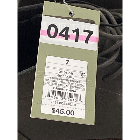 Men's Jerad Chukka Ankle Dress Boots Goodfellow & Co Gray Size 7 New With Tags - Picture 8 of 9